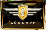 Reclamebord van Zundapp Logo in reliëf-30 x 20cm, Nieuw, Reclamebord, Verzenden