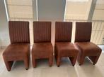 4 stoelen cognac kleur, Huis en Inrichting, Ophalen, Zo goed als nieuw