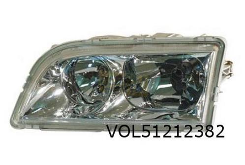 Volvo S/V40 (-6/04) koplamp Links (H7 / H7 / chrome) (helder, Auto-onderdelen, Verlichting, Volvo, Nieuw, Ophalen of Verzenden