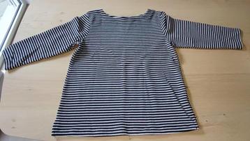 Zwart/wit t-shirt maat M, 3/4 mouw beschikbaar voor biedingen