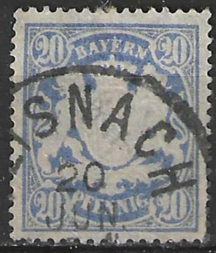 Bayern 1888/1904 - Yvert 64 - Stadswapen in relief (ST), Postzegels en Munten, Postzegels | Europa | Duitsland, Verzenden