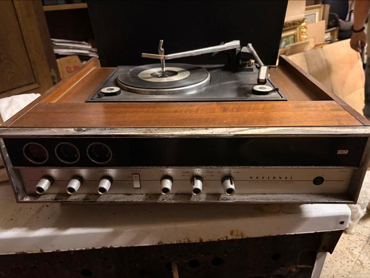 National AM-FM-Multiplex-Stereo-Radio-Phonograph SG-999A,, Audio, Tv en Foto, Stereoketens, Zo goed als nieuw, Ophalen of Verzenden