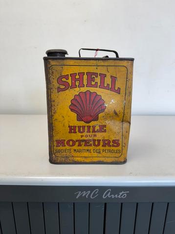 Ancien bidon d'huile SHELL de 2 litres, Enlèvement ou Envoi, Utilisé, Emballage