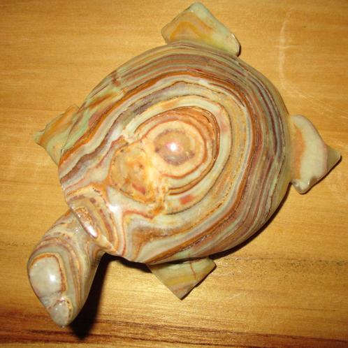 Agaat: Schildpad met een mooie structuur- 10¾ cm., Verzamelen, Mineralen en Fossielen, Mineraal, Verzenden