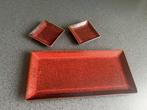 M.Style Japanese Table Wear - 3 pcs - Red - Ceramic - NEW !, Verzenden, Keramiek, Nieuw, Schaal of Schalen