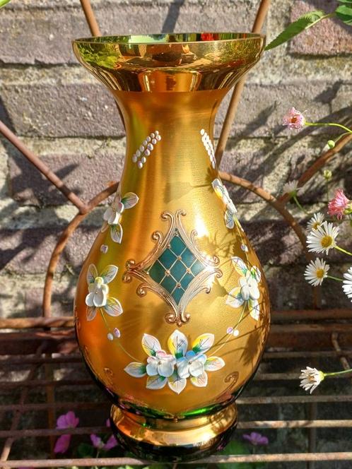Boheems mooi vintage vaasje., Antiek en Kunst, Curiosa en Brocante, Ophalen