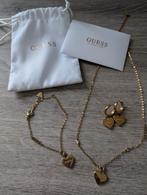 Parure 3 bijoux Guess Falling in love acier plaqué or, Enlèvement ou Envoi, Utilisé