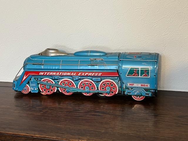 Blikken trein 1950's, International Express MF-804, Antiek en Kunst, Antiek | Speelgoed, Ophalen