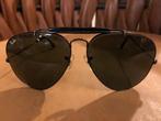 Vintage Ray-Ban Black Outdoorsman Aviator 62mm zonnebril OB1, Gebruikt, Zonnebril, Zwart, Ophalen of Verzenden