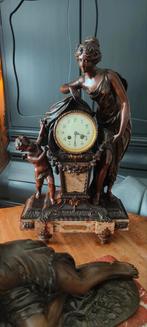 Mooie grote antieke pendule 62 cm, Antiquités & Art, Antiquités | Horloges, Enlèvement ou Envoi