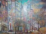 Kunsthandel Gennep - "Autumn In The City", Antiek en Kunst, Kunst | Schilderijen | Modern, Ophalen of Verzenden