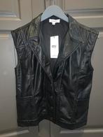 Oversized bodywarmer my jewellery lederlook maat xs nieuw., Kleding | Dames, Bodywarmers, Zwart, Nieuw, Ophalen of Verzenden, Maat 34 (XS) of kleiner