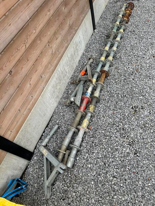 Onderdelen stelling voetstukken console diagonalen, Doe-het-zelf en Bouw, Steigers, Zo goed als nieuw, Ophalen