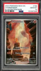 Charmander [IR] PSA 10 - 168/165 - Scarlet & Violet - 151, Ophalen of Verzenden, Zo goed als nieuw, Losse kaart