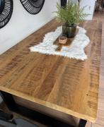 Eetafel van echte hout, Huis en Inrichting, Tafels | Eettafels, Ophalen, 200 cm of meer, Zo goed als nieuw, Vijf personen of meer