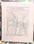 Frame voor abstracte kunst uit de jaren 70, Antiek en Kunst, Kunst | Schilderijen | Klassiek, Ophalen