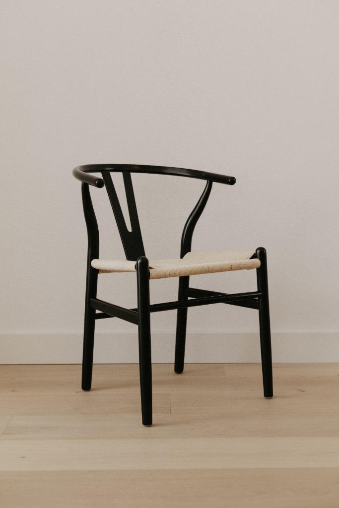 Set Y'Chair natural (nieuw) wishbone geïnspireerd, Huis en Inrichting, Stoelen, Zwart, Ophalen