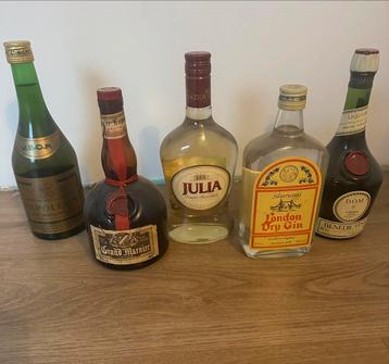 Lot de cinq bouteilles d’alcool, Enlèvement, Comme neuf