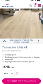 Laminaat Tennesee lichte eik, Doe-het-zelf en Bouw, Ophalen, 50 tot 150 cm, Nieuw, 10 m² of meer