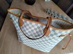 LOUIS VUITTON NEVERFULL MM TOTE BAG DAMIER AZUR N51107, Ophalen of Verzenden, Gebruikt, Beige, Shopper