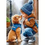 Peinture au diamant avec nez de chien pour garçon 50x40cm (c, Envoi, Neuf, Bricolage