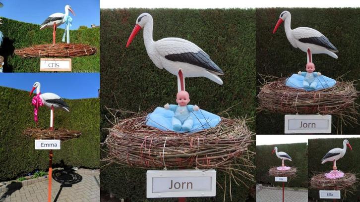 Geboorteborden / geboorte ooievaar, geen waarborg, Kinderen en Baby's, Kraamcadeaus en Geboorteborden, Nieuw, Geboortebord, Ophalen