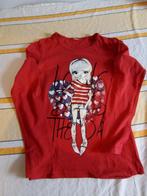 t-shirt meisje, lange mouwen, maat 164 (14 jaar), Ophalen of Verzenden, Gebruikt, Meisje, Shirt of Longsleeve