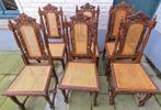 6 kasteelstoelen Henri II, Antiek en Kunst, Antiek | Meubels | Stoelen en Sofa's, Ophalen