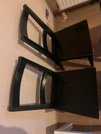 4 zwarte stoelen ikea plus wit salon tafeltje, Huis en Inrichting, Ophalen, Gebruikt, Zwart, Vier