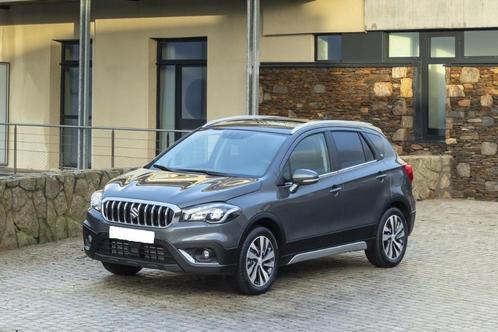 Suzuki S Cross 1.4 GLX AWD autom 2021 (dgrijs, zwart leder), Auto's, Suzuki, Bedrijf, Te koop, S-Cross, 360° camera, Achteruitrijcamera