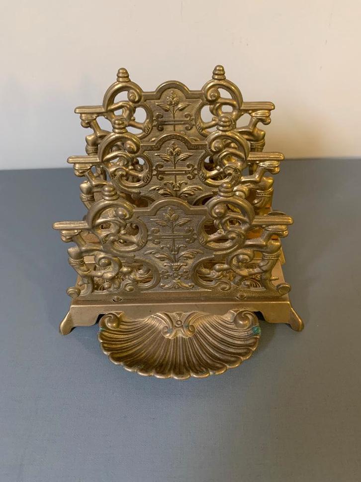 Antieke 1920 massief koper Brievenhouder Sfinx, Antiek en Kunst, Antiek | Brons en Koper, Koper, Ophalen of Verzenden