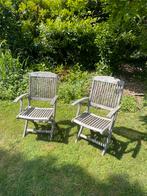 Teak tuinstoelen 2 beschikbaar, Tuin en Terras, Ophalen, Gebruikt