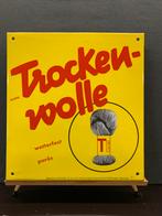 Emaille reclamebordje TROCKENWOLLE (Duitsl.jaren40), Ophalen, Gebruikt, Reclamebord