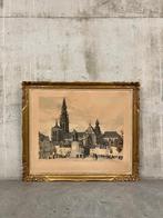schilderij van Roger HEBBELINCK - "Zicht op de Groenplaats", Antiek en Kunst, Kunst | Schilderijen | Klassiek, Ophalen