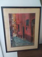 Vintage frame with original painting, Antiquités & Art, Art | Peinture | Abstraite, Enlèvement