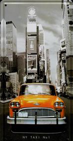 Retro Metalen Sierbord - New York Taxi, Ophalen of Verzenden, Nieuw