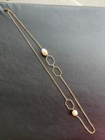 Mooie goudkleurige halsketting, Handtassen en Accessoires, Kettingen, Ophalen, Geel