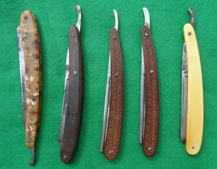 5 scheermessen, Antiek en Kunst, Antiek | Gereedschap en Instrumenten, Ophalen of Verzenden