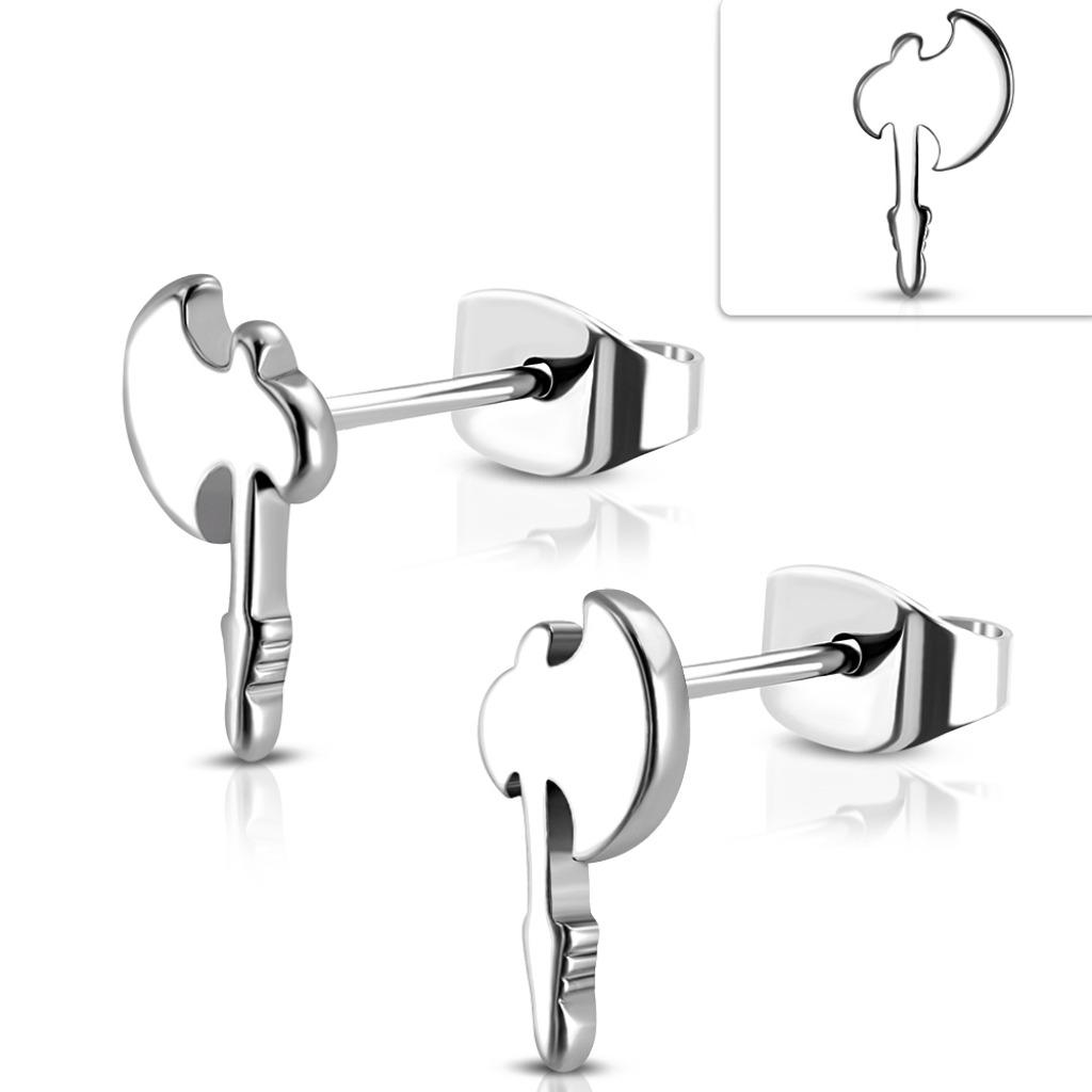 Boucles d'oreilles motard Aks en acier inoxydable, Enlèvement ou Envoi, Autres matériaux, Argent, Neuf