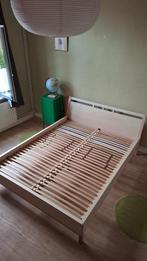 Tweepersoonsbed van Nolte 200x160 cm, incl lattenbodems, Huis en Inrichting, Slaapkamer | Bedden, Ophalen, Beige, Tweepersoons