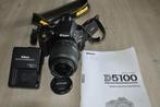 Nikon D5100 avec objectif 18-55G VR ED DX, TV, Hi-fi & Vidéo, Comme neuf, Reflex miroir, Enlèvement ou Envoi, Nikon