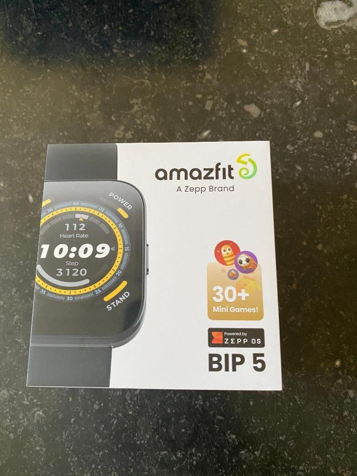 Amazfit Bip 5, Handtassen en Accessoires, Smartwatches, Zo goed als nieuw, Grijs, Afstand, Hartslag, Slaap, Ophalen of Verzenden