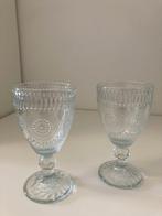 Verre à pied vin/eau (2 pièces), Glas of Glazen, Nieuw, Ophalen of Verzenden, Glas