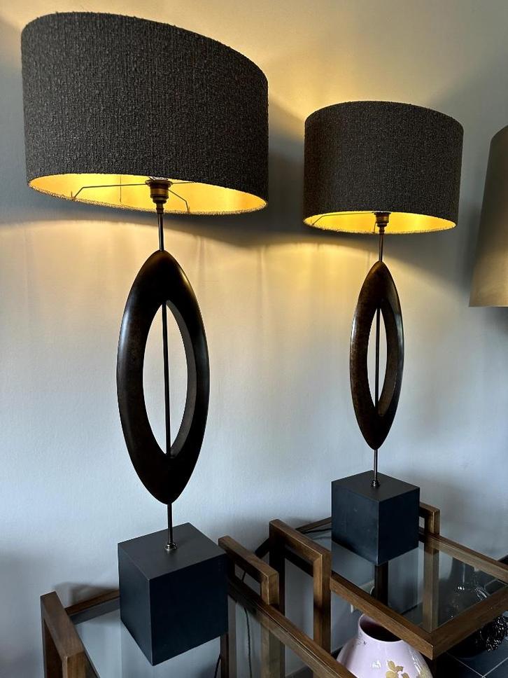 Porta Romana Sculpted Manhattan Large tafellamp set 2 stuks, Antiek en Kunst, Kunst | Designobjecten, Ophalen