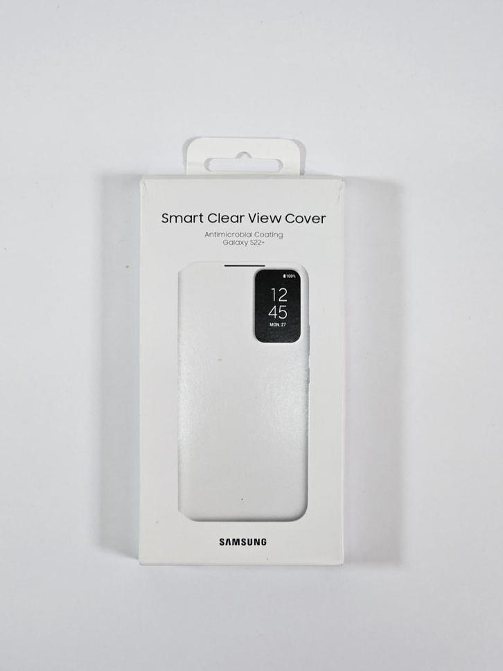 Samsung Galaxy S22+ - Smart Clear View Wallet Cover - Wit, Telecommunicatie, Mobiele telefoons | Hoesjes en Screenprotectors | Samsung