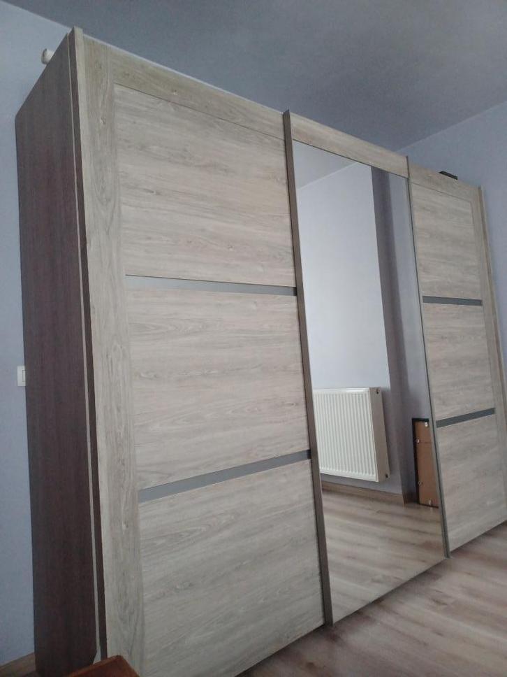 Kleerkast met spiegel ROCCA - Wood, Huis en Inrichting, Kasten | Kleerkasten, Zo goed als nieuw, 200 cm of meer, 200 cm of meer