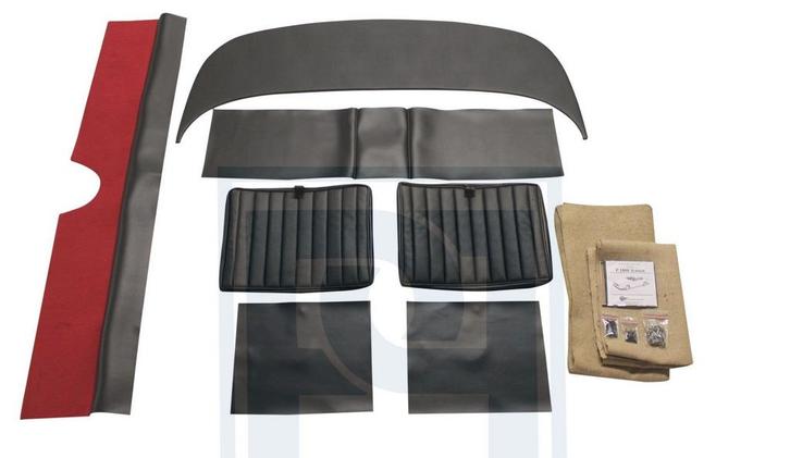 Bekleding P1800 Jensen achter complete set zwart 306-219 196, Auto-onderdelen, Interieur en Bekleding, Volvo, Nieuw, Ophalen of Verzenden