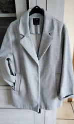 Jas lichtgrijs visgraat Bershka maat L, Kleding | Dames, Jassen | Winter, Maat 42/44 (L), Nieuw, Grijs, Bershka