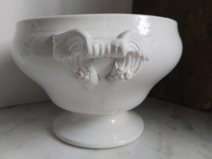 Prachtige oude franse soupiere/ soepterrine, mooie handvaten, Antiek en Kunst, Antiek | Servies los, Ophalen of Verzenden