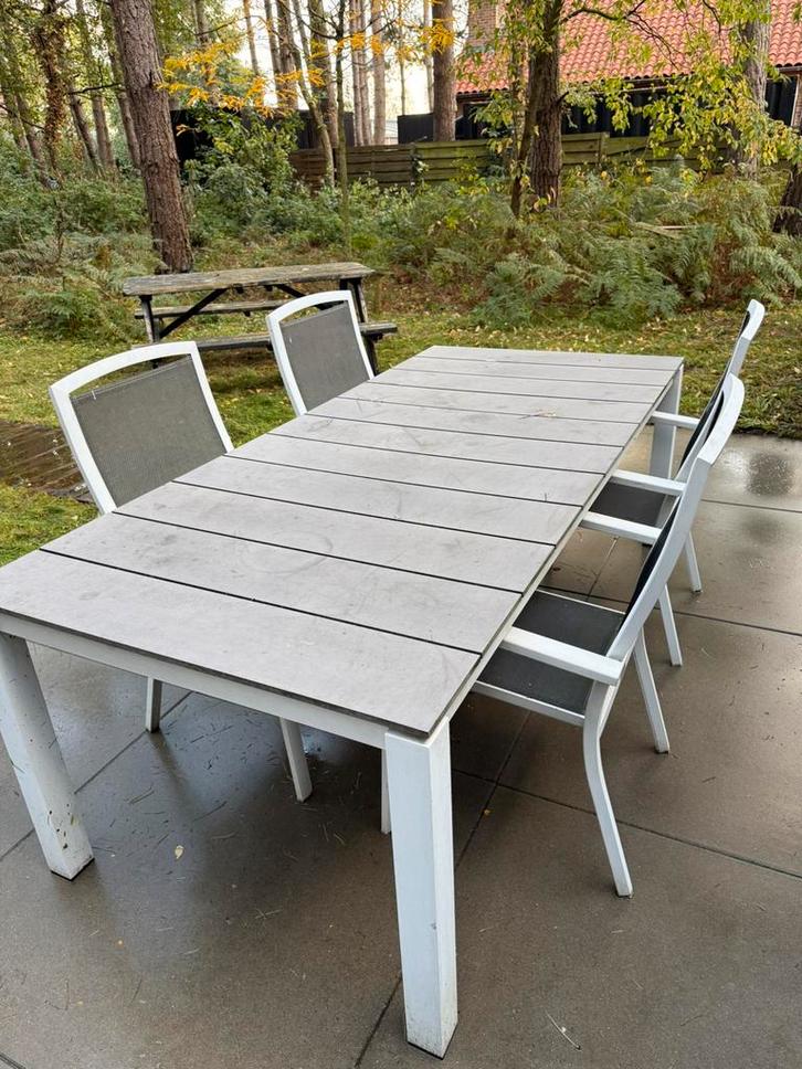 Tuintafel aluminium onderstel, Tuin en Terras, Tuintafels, Aluminium, Ophalen